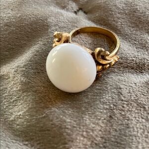 Elegant Gold and White Ring
